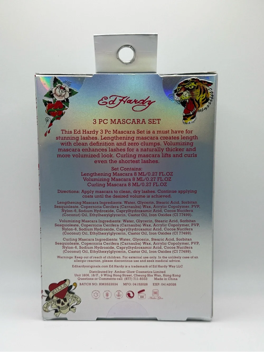 Ed Hardy Bold Lashes 3-PC Mascara Set with Pink Eyelash Curler